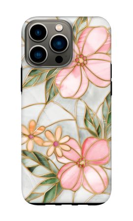 Orange stained glass flower