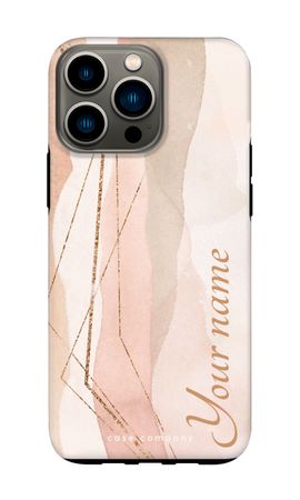 Gold Lines Namecase - Blush