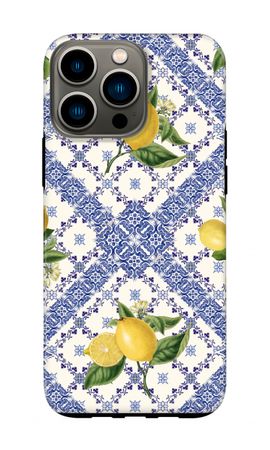 Blue tiles and lemons