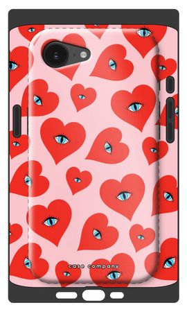 Red heart eyes