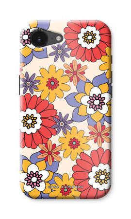 Retro bloemen - Geel