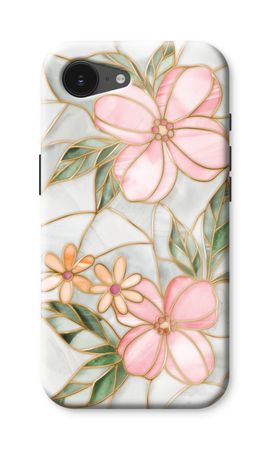 Orange stained glass flower