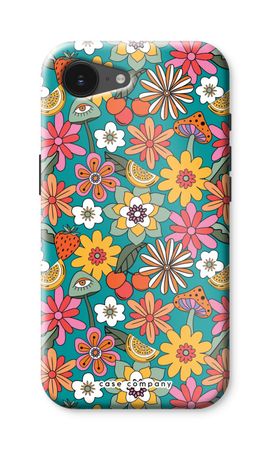 Retro Bloemen N°2 - Blauw