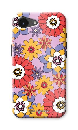 Retro bloemen - Paars