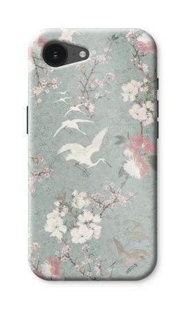 Japanese crane birds blossom
