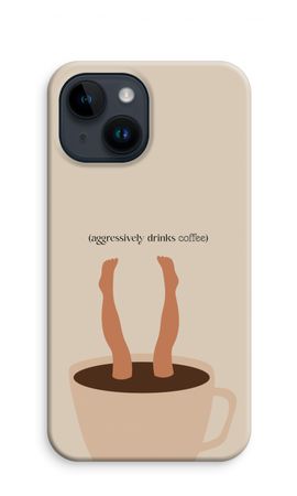 Aggressively drinks coffee