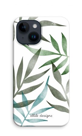 Tropical watercolor leaves