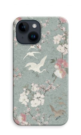 Japanese crane birds blossom