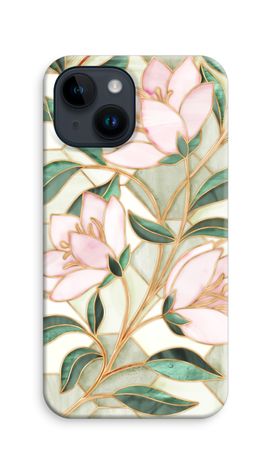 Orange stained glass flower