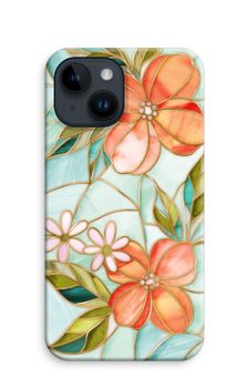 Orange stained glass flower