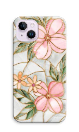 Orange stained glass flower