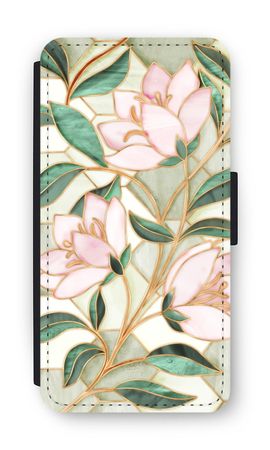 Orange stained glass flower