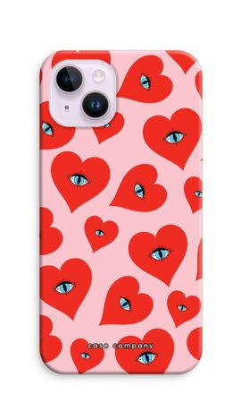 Ojos de corazón rojo