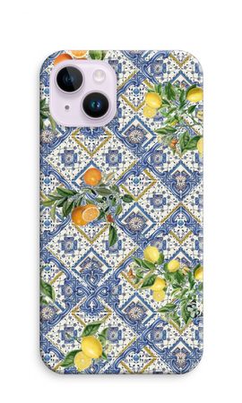 Blue tiles, lemons and oranges - small