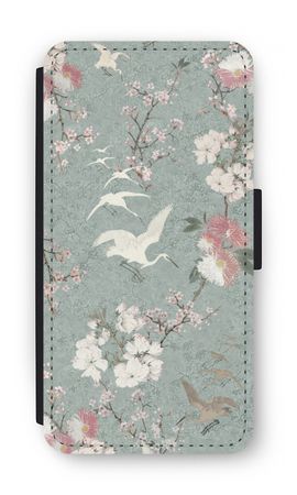 Japanese crane birds blossom
