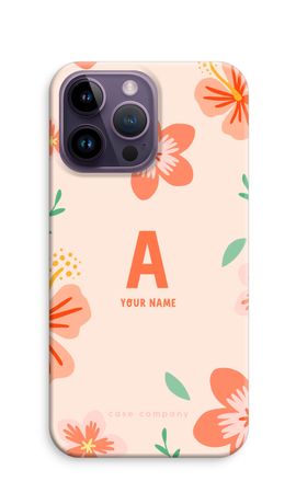 Tropical Pink Flowers Monogram