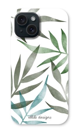 Tropical watercolor leaves