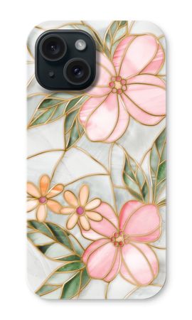 Orange stained glass flower