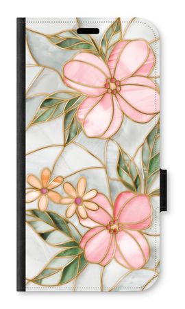 Orange stained glass flower