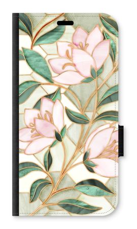 Orange stained glass flower