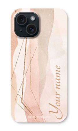 Gold Lines Namecase - Blush