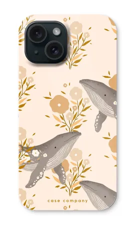 Floral Whales, iPhone 15 kestävä kotelo