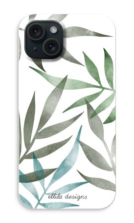 Tropical watercolor leaves