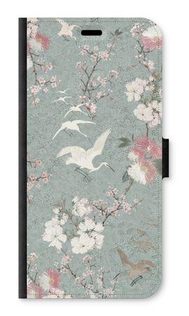 Japanese crane birds blossom