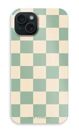 Checkered Mint, Trpežni ovitek iPhone 15 Plus