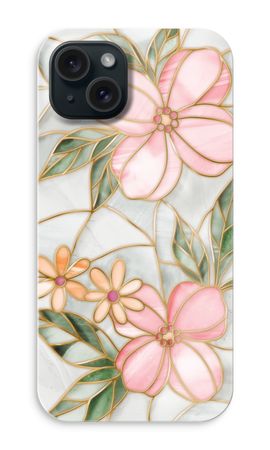 Orange stained glass flower