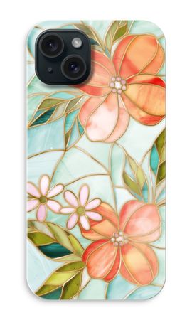 Orange stained glass flower