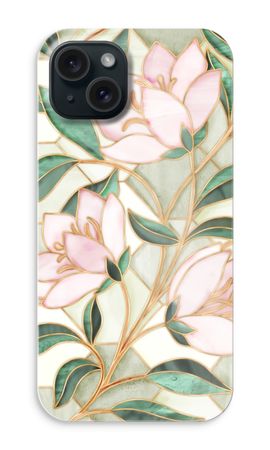 Orange stained glass flower