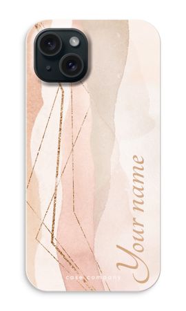 Gold Lines Namecase - Blush