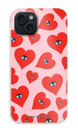 Ojos de corazón rojo