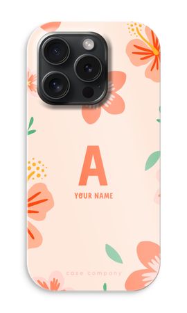 Tropical Pink Flowers Monogram