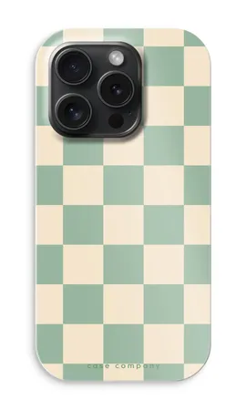 Checkered Mint, Wytrzymałe etui iPhone 15 Pro