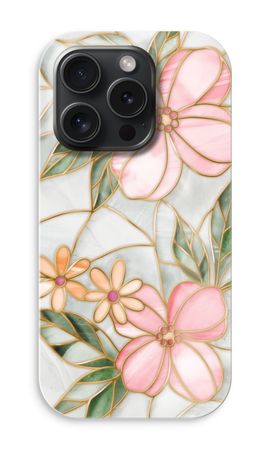 Orange stained glass flower