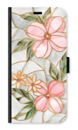 Orange stained glass flower