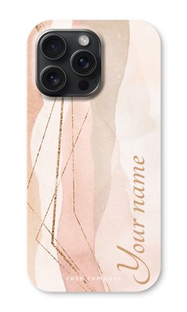 Gold Lines Namecase - Blush