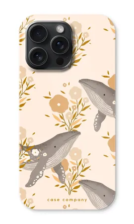 Floral Whales, Coque renforcée iPhone 15 Pro Max