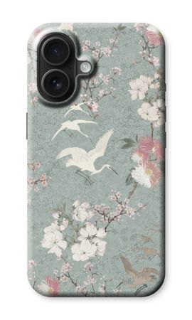 Japanese crane birds blossom