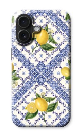 Blue tiles and lemons