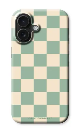 Checkered Mint, iPhone 16 tough case