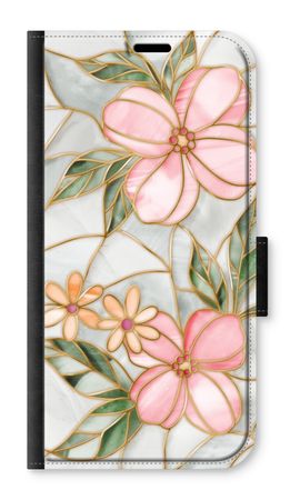 Orange stained glass flower