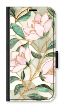 Orange stained glass flower