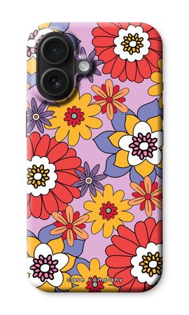 Retro Flowers - Purple