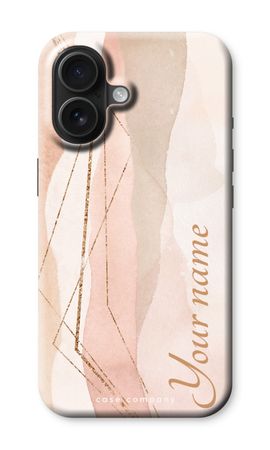 Gold Lines Namecase - Blush