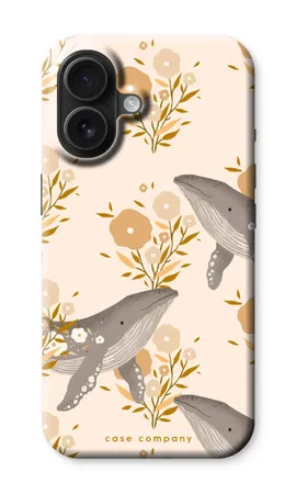 Floral Whales, iPhone 16 robuste Hülle