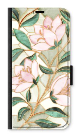 Orange stained glass flower