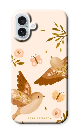 Fluttering Pair, iPhone 16 Plus hårt skal